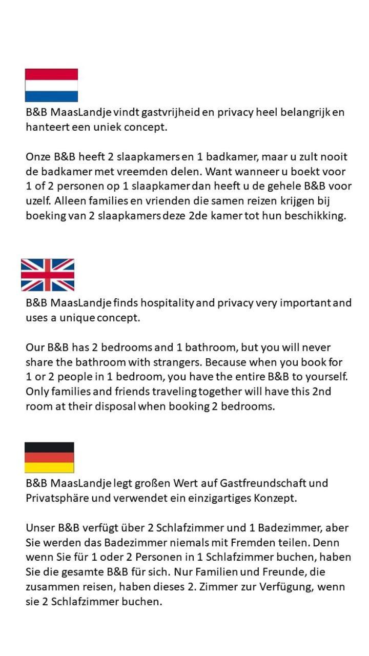 B&B Maaslandje Wijk en Aalburg Ngoại thất bức ảnh